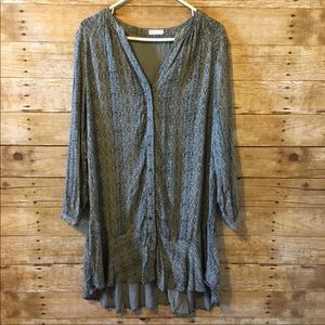 Gentle Fawn black and gray shirt dress tunic